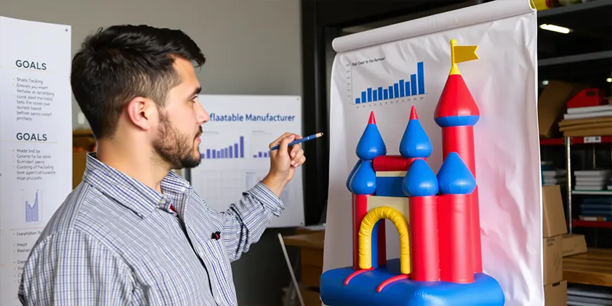 8 Pitfalls 04 Inflatable manufacturer reflecting on goals and growth charts.